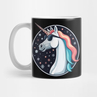 Unicorn Christmas Drawing Mug